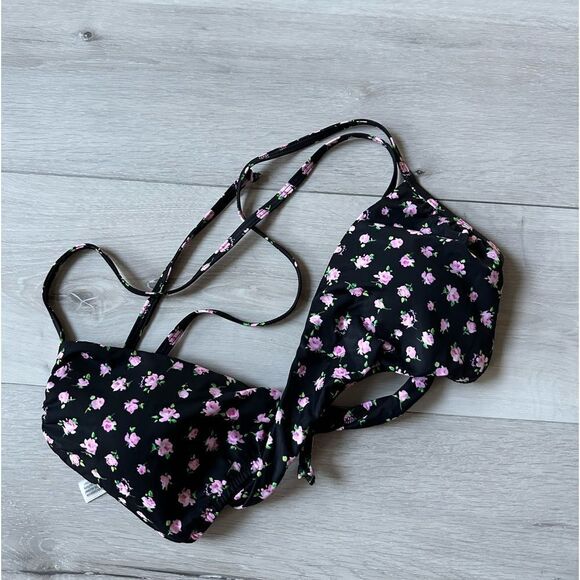 VICTORIA SECRET PINK
BODY WRAP BIKINI TOP PURE BLACK FLORAL M NWT - Picture 5 of 6